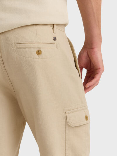 BERMUDA TINTADA CARGO CAMEL