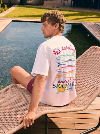 CAMISETA SARDINES BLANCO