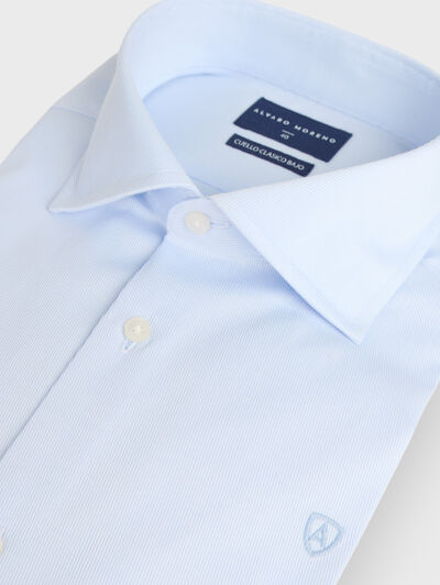 CAMISA MISTER DIAGONAL CELESTE