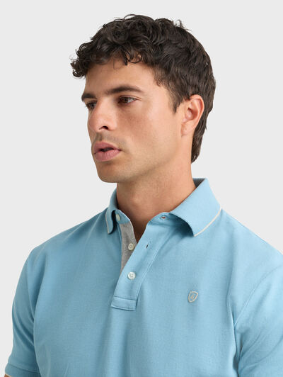 POLO CONTRAST AZUL