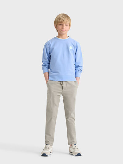 SUDADERA LOGO KIDS CELESTE