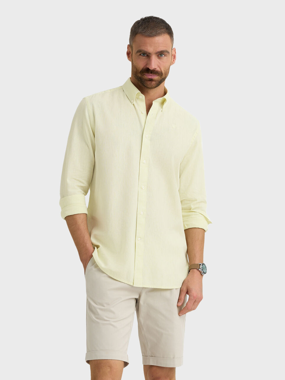 CAMISA LINO C.BOTON