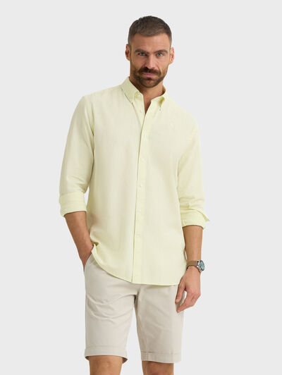CAMISA LINO C.BOTON AMARILLO