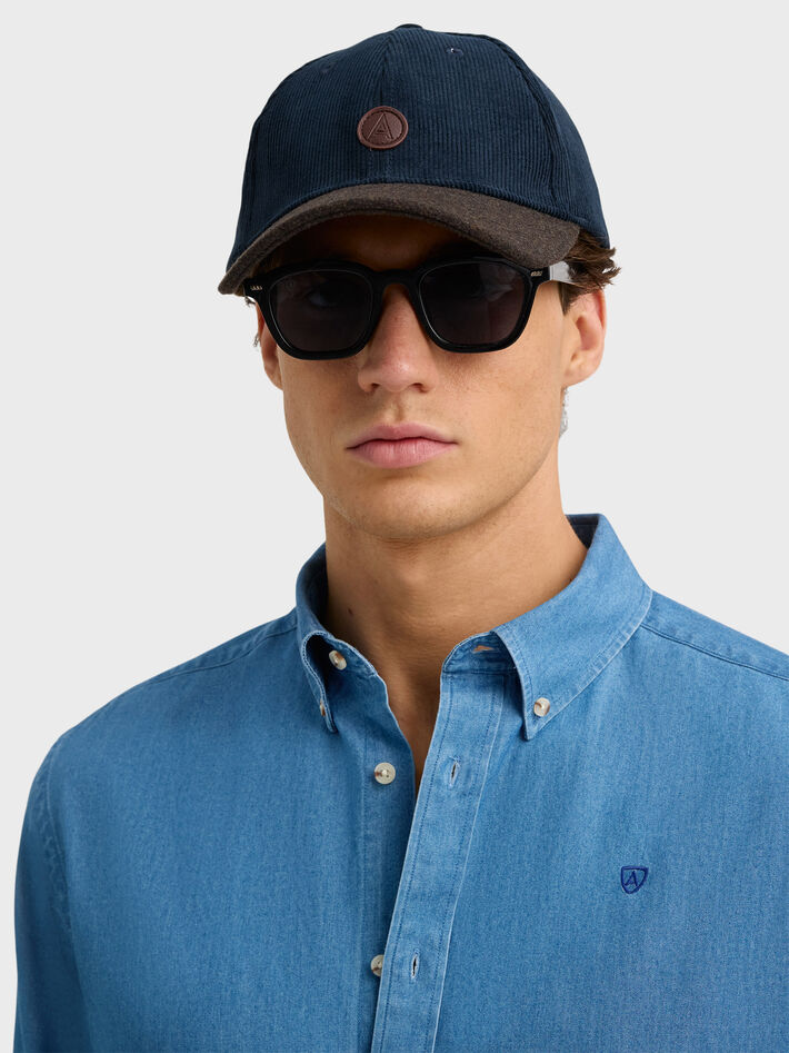 CAMISA DENIM BUTTON DOWN AZUL