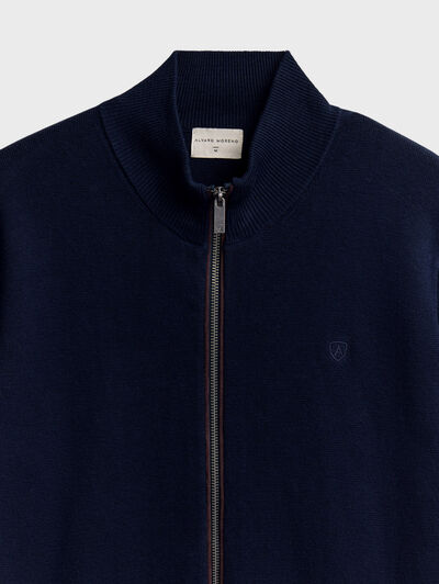 CARDIGAN CONTRASTE AZUL MARINO