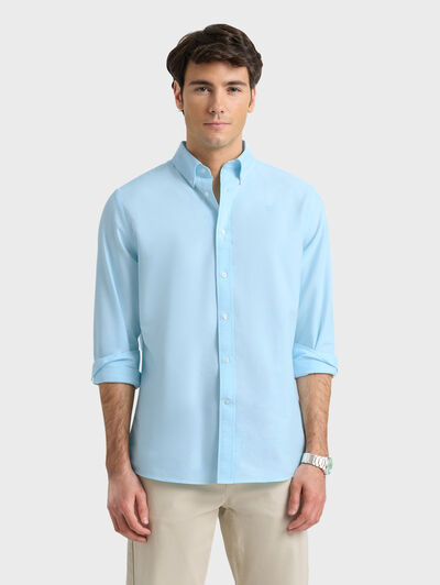 CAMISA OXFORD SOLID VERDE AGUA