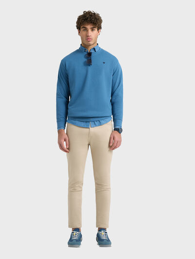 SUDADERA BASICA CELESTE