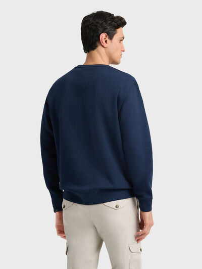 SUDADERA LOGO AZUL MARINO