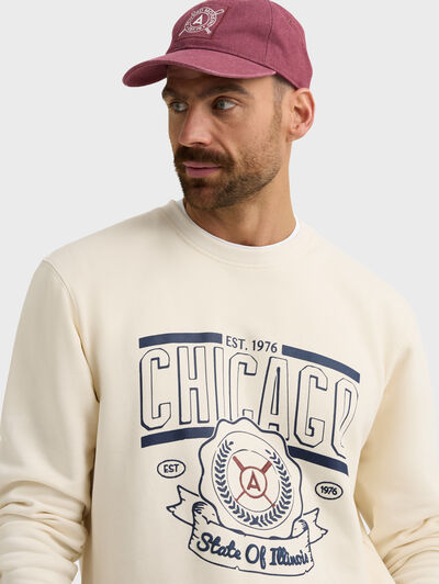 SUDADERA CHICAGO BEIGE