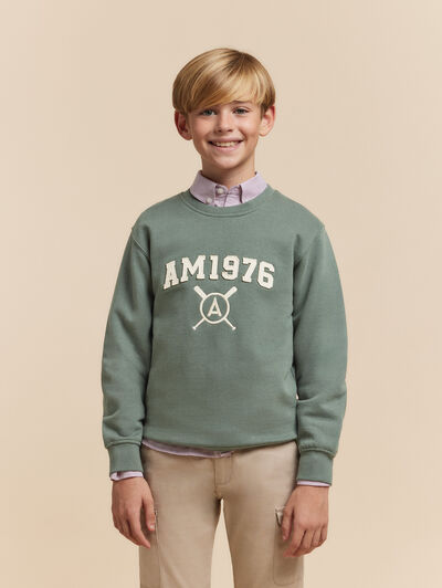 SUDADERA PATCH KIDS VERDE