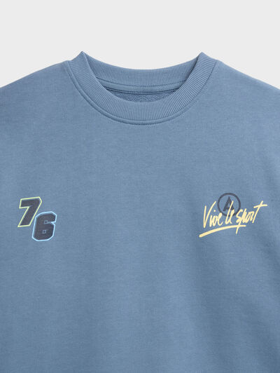 SUDADERA RACE KIDS AZUL