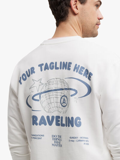SUDADERA TRAVEL BLANCO