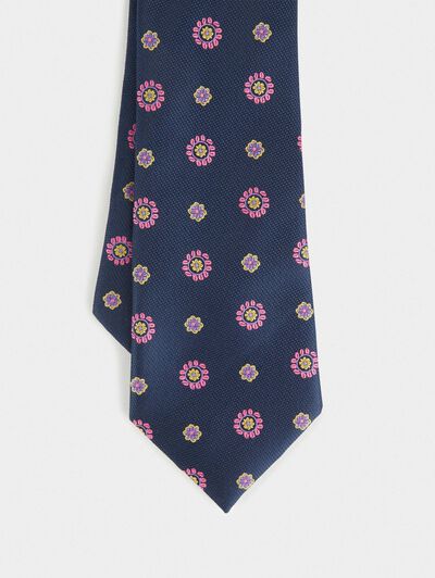 CORBATA JACQUARD MF AZUL MARINO