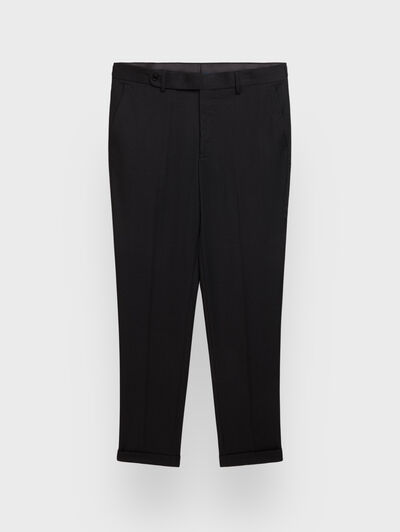 PANTALON TWILL CRUZADO GRIS