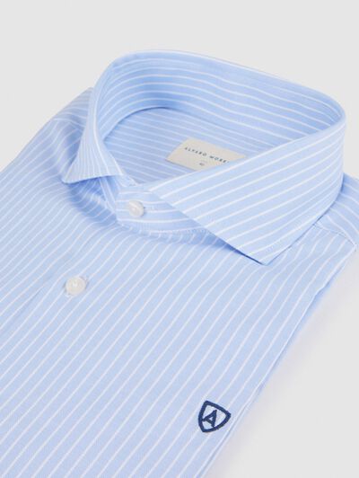 CAMISA P. POINT DIPLO CELESTE