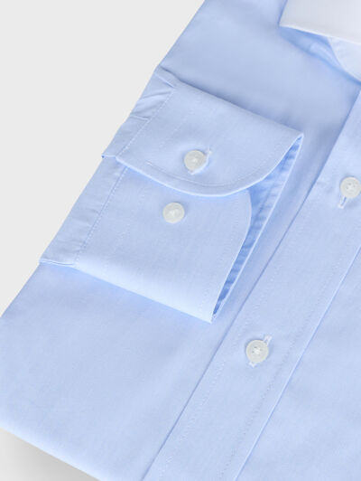 CAMISA FIL A FIL C.BLANCO CELESTE