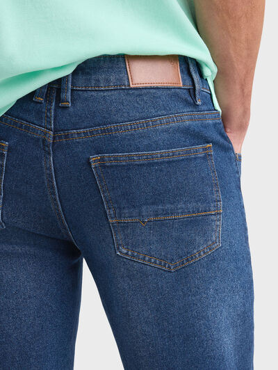 BERMUDA DENIM 5P AZUL MARINO