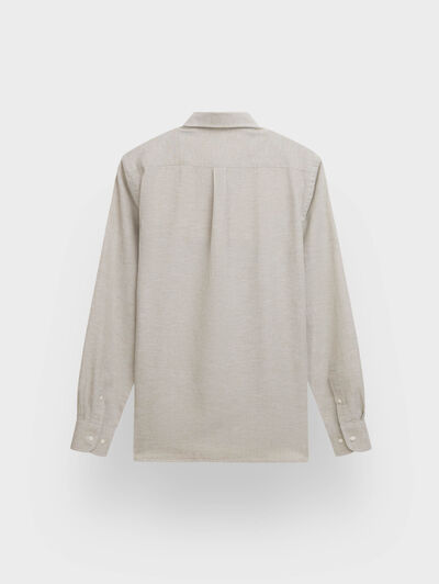 CAMISA LINO C.BOTON VERDE