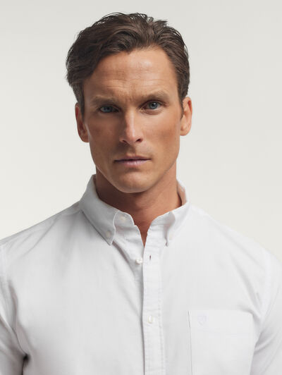 CAMISA OXFORD DYE POCKET BLANCO