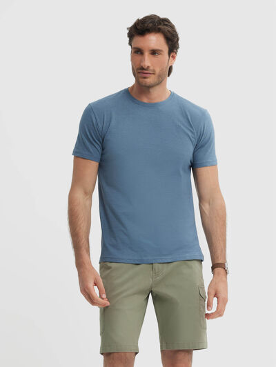 CAMISETA MELANGE AZUL