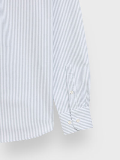 POLERA OXFORD RAYAS AZUL