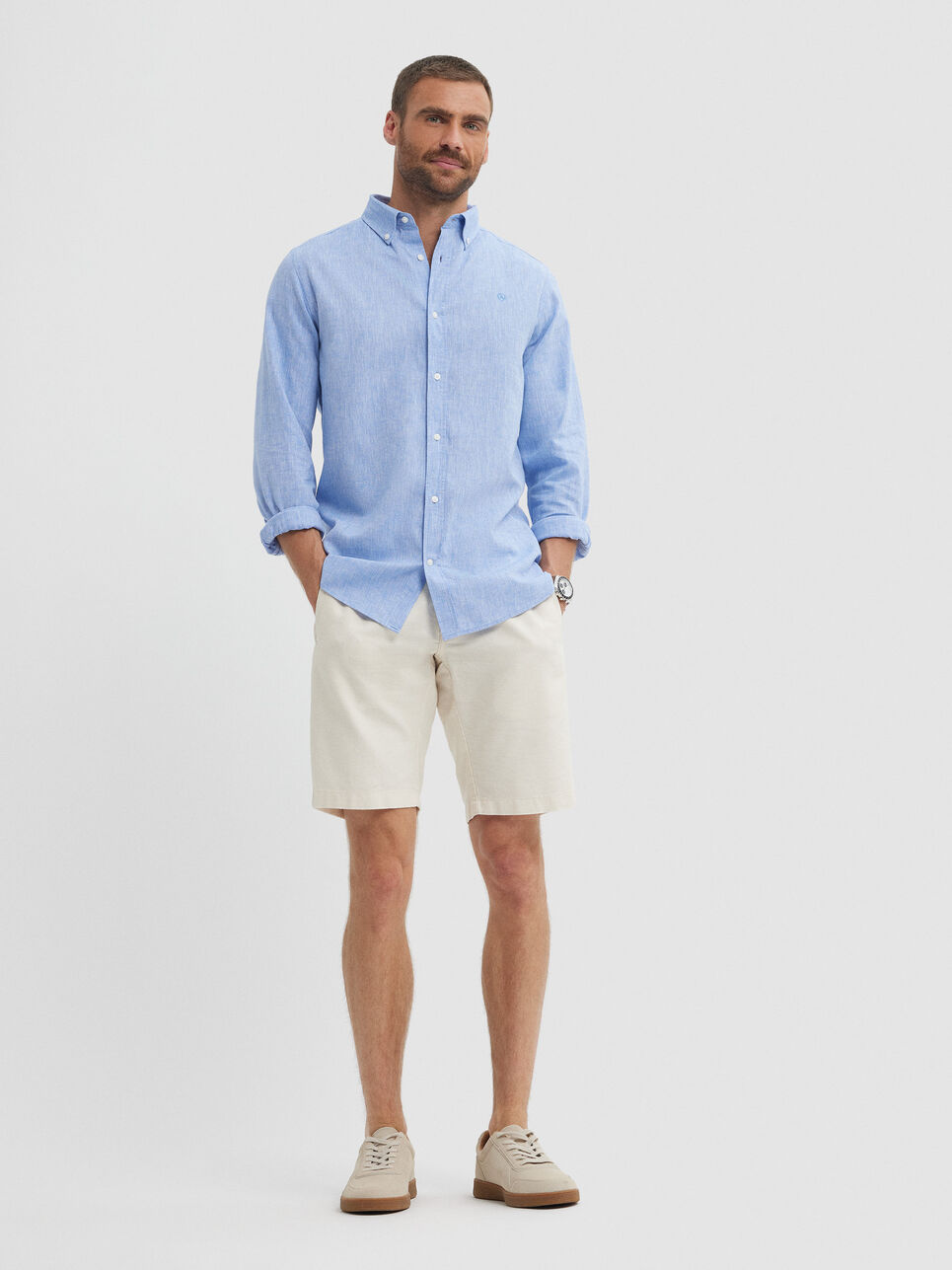 CAMISA LINO C. BOTON