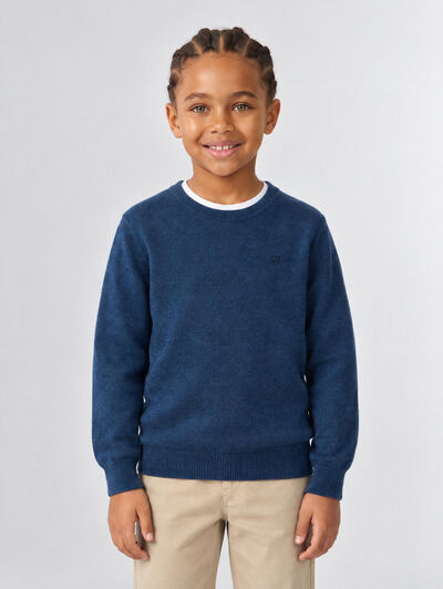 JERSEY ROUND NECK KIDS AZUL