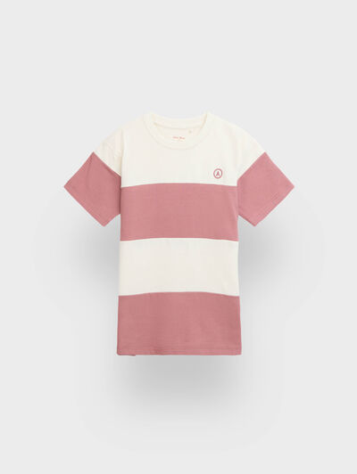 CAMISETA STRIPES KIDS ROSA