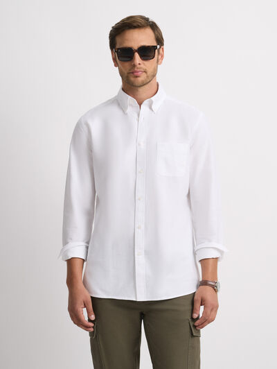 CAMISA OXFORD POCKET BLANCO