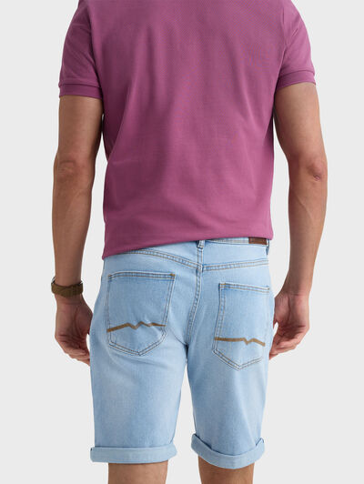 BERMUDA DENIM VUELTA CELESTE