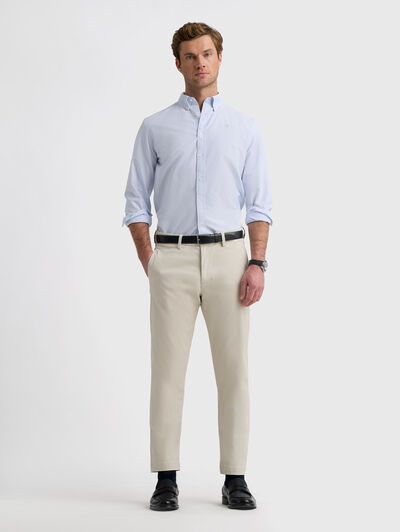 CAMISA OXFORD STRIPES CELESTE