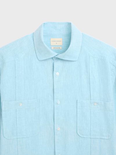 CUBANA LINO CHAMBRAY AZUL
