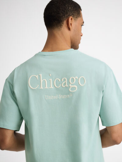 CAMISETA PLACES VERDE AGUA