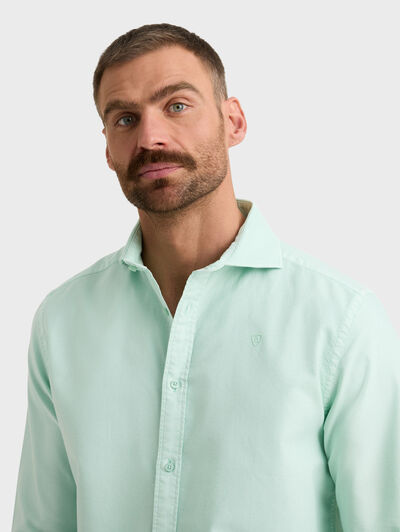 CAMISA OXFORD DYE TIE COLLAR VERDE AGUA
