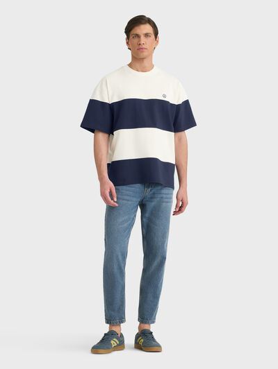 CAMISETA STRIPES AZUL MARINO