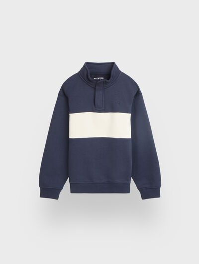 SUDADERA BRAXTON KIDS AZUL MARINO