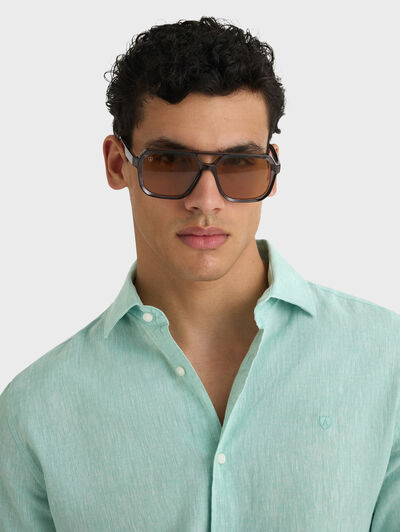 CAMISA LINO ALEX VERDE