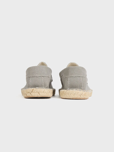 ESPADRILLES MOCASIN CANVAS GRIS