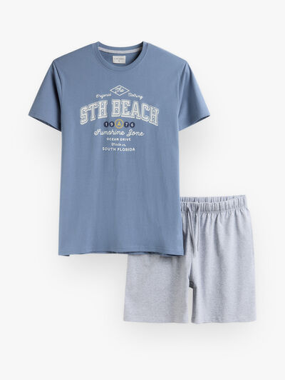 PIJAMA FLORIDA AZUL