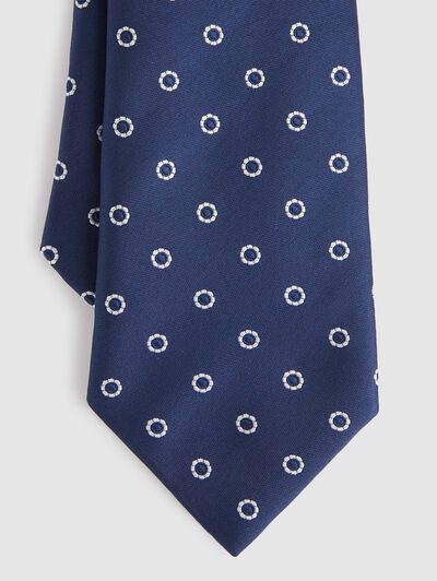 CORBATA JACQUARD MF AZUL MARINO