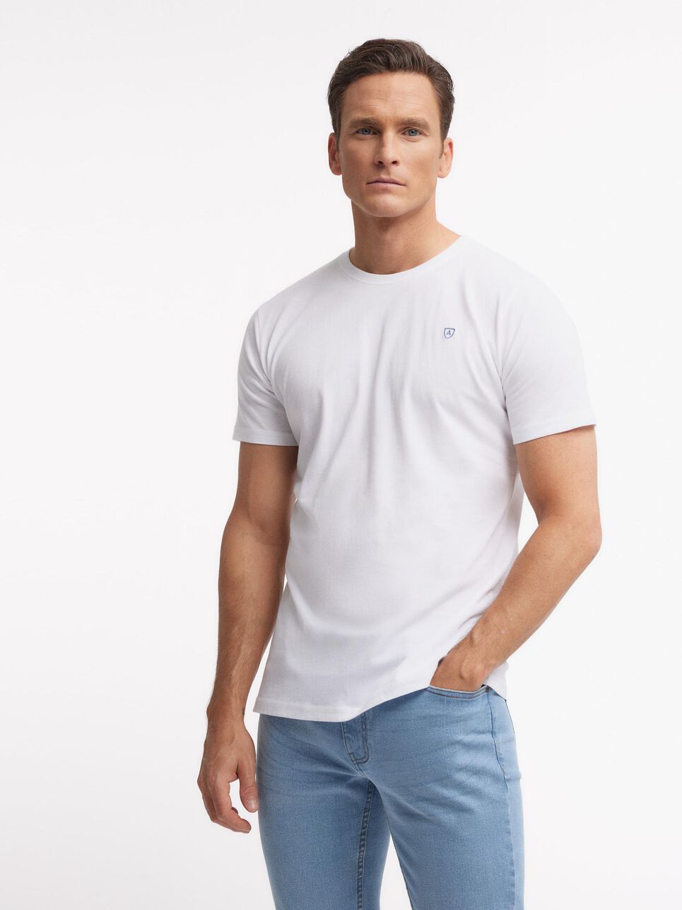 Camisetas Cuello Redondo Hombre Camiseta Cuello Redondo Niño - MR Clothing Camisa Blanca Niño Manga Corta