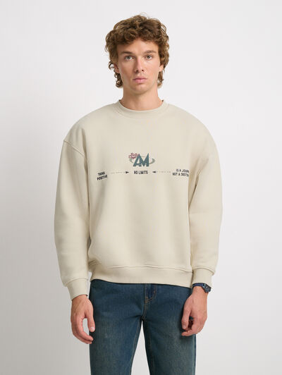 SUDADERA POSITIVE BEIGE