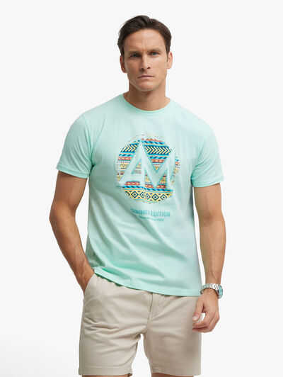 CAMISETA TEXTURE VERDE AGUA