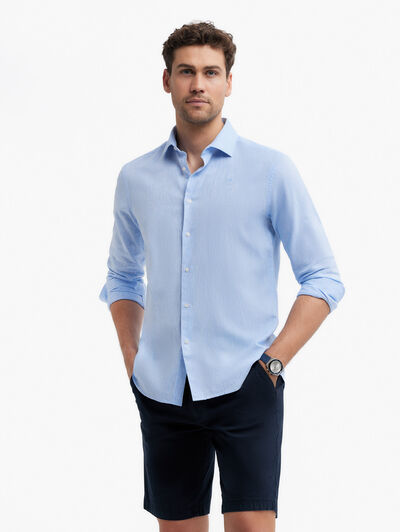 CAMISA LINO ALEX AZUL