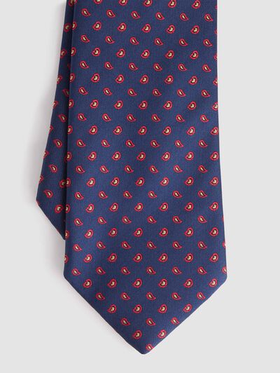 CORBATA JACQUARD MF AZUL MARINO