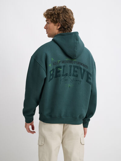 SUDADERA BELIEVE VERDE