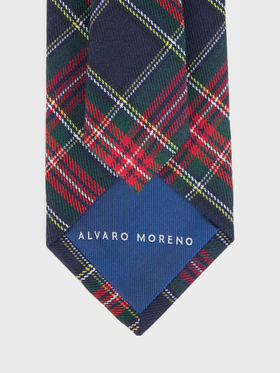 CORBATA TARTAN AZUL MARINO