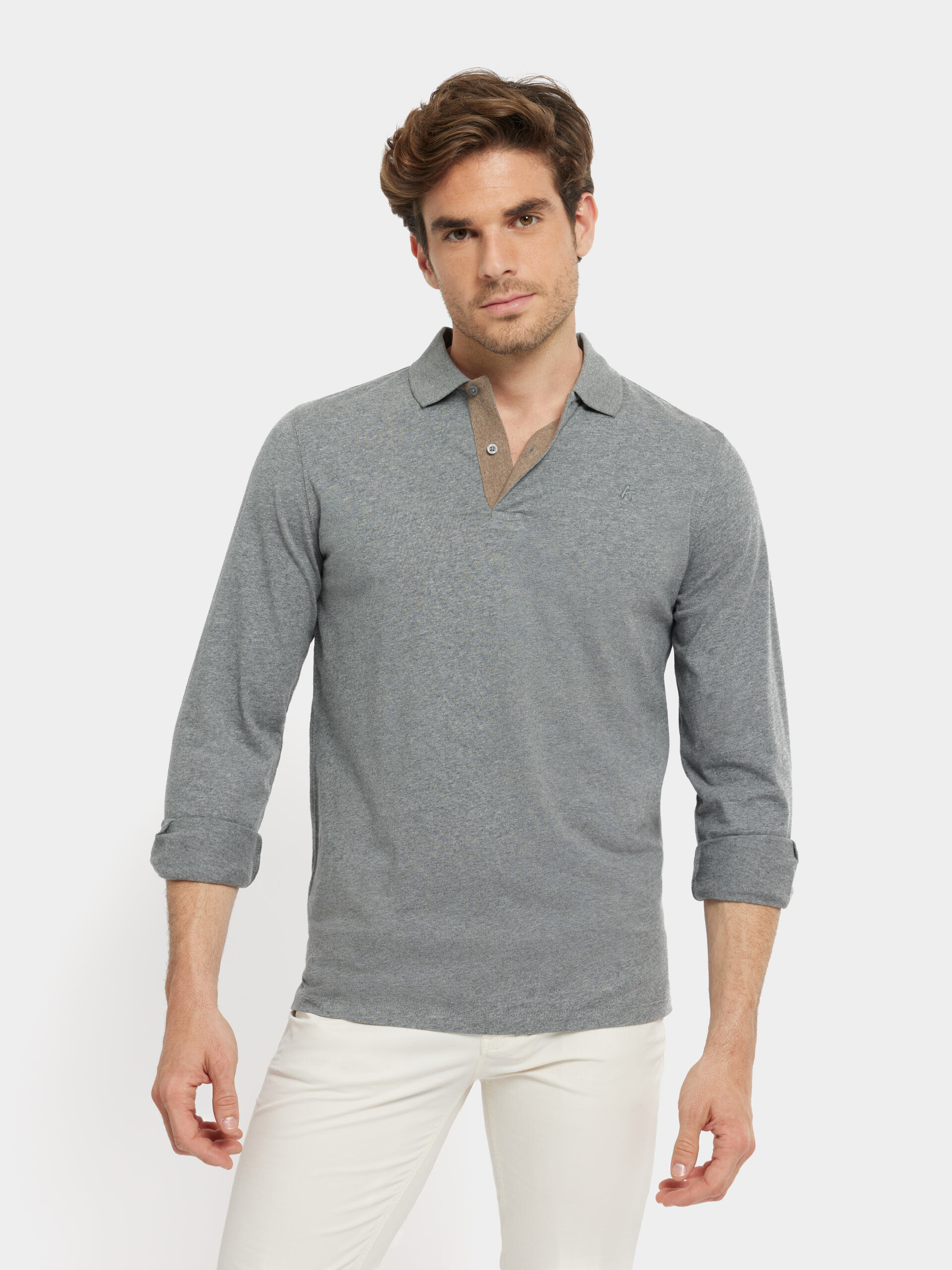 POLO BECQUER M/L GRIS