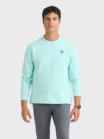 SUDADERA LOGO VERDE AGUA