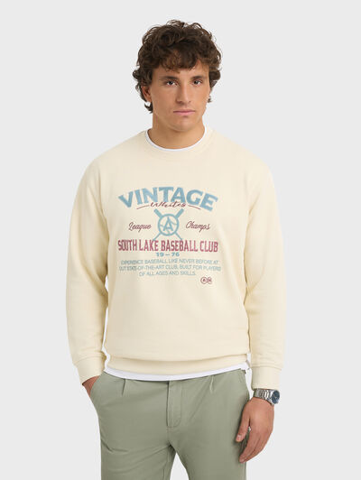 SUDADERA VINTAGE BEIGE
